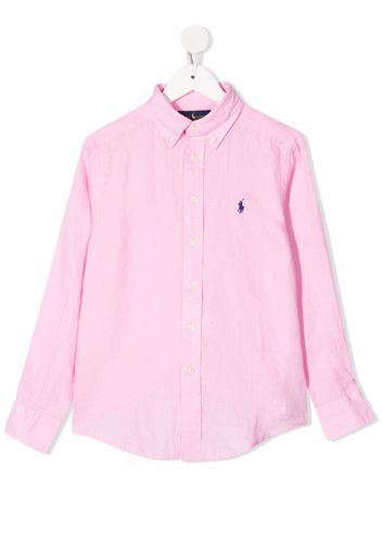 Ralph Lauren Kids Polo Pony button-down shirt - Rosa