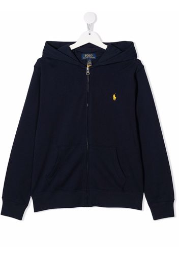 Ralph Lauren Kids Polo Pony zip-up hoodie - Blu