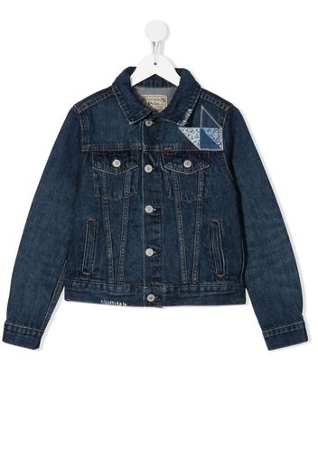 Ralph Lauren Kids patchwork-embellished denim jacket - Blu