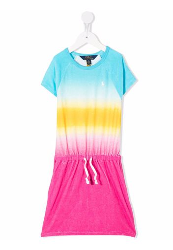 Ralph Lauren Kids tie dye-print T-shirt dress - Blu