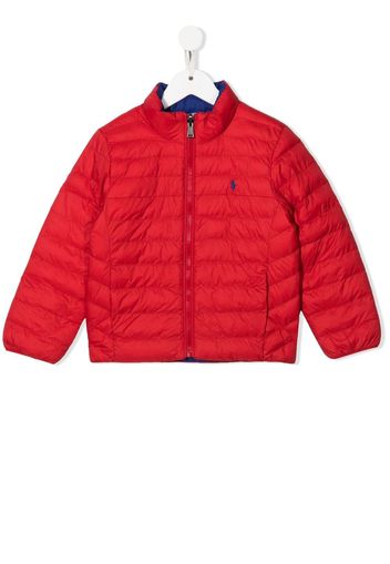 RALPH LAUREN KIDS Terra embroidered-logo bomber jacket - Blu