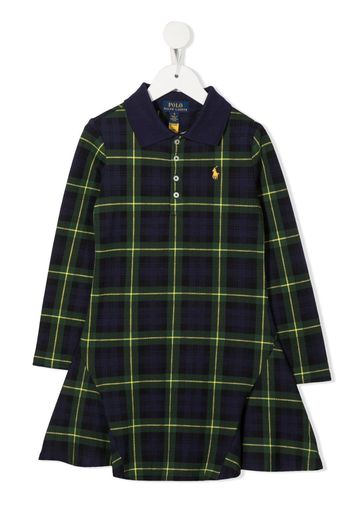 Ralph Lauren Kids plaid polo dress - Blu