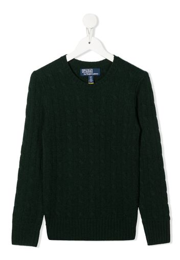 Ralph Lauren Kids cable-knit cashmere sweater - Verde