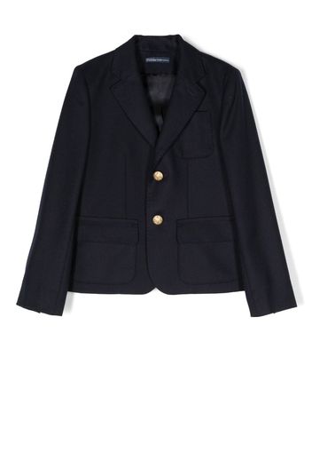 Ralph Lauren Kids wool single-breasted blazer - Blu