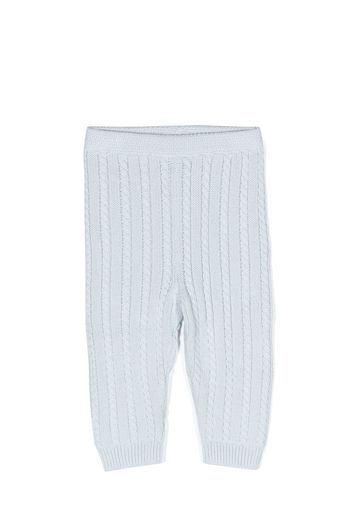 Ralph Lauren Kids chunky cable-knit trousers - Blu