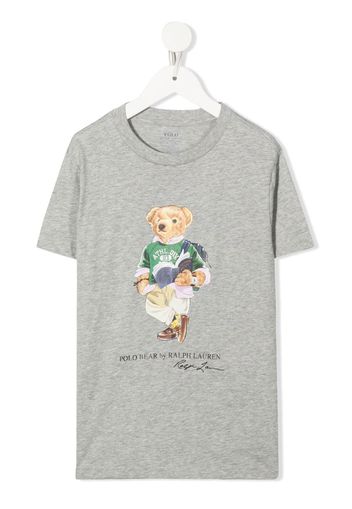 Ralph Lauren Kids Polo Bear print T-shirt - Grigio