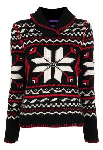 Ralph Lauren Collection intarsia-knit cashmere jumper - Nero