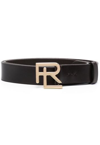 Ralph Lauren Collection monogram-buckle leather belt - Marrone