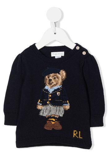 Ralph Lauren Kids Polo Bear knitted jumper - Blu