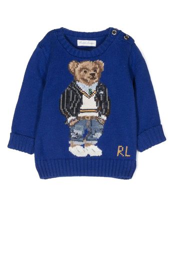 Ralph Lauren Kids Polo Bear cotton jumper - Blu