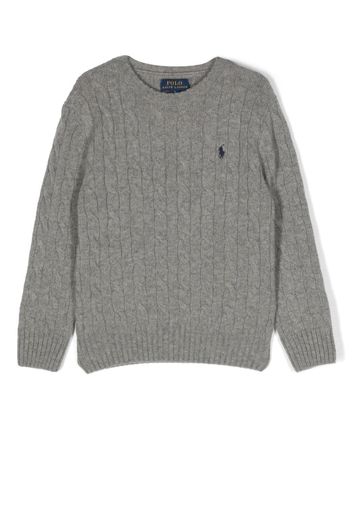 Ralph Lauren Kids Maglione con ricamo - Grigio