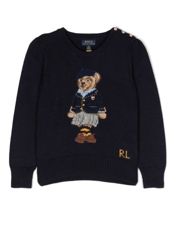 Ralph Lauren Kids Maglione Polo Bear - Blu