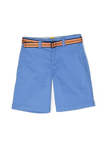 Ralph Lauren Kids cotton belted shorts - Blu