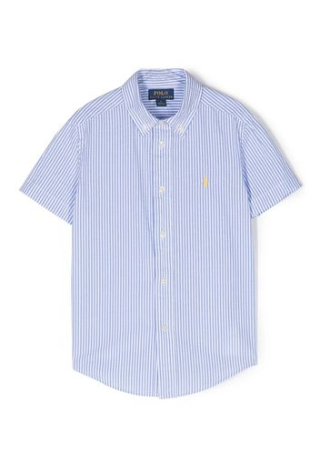 Ralph Lauren Kids Polo Pony short-sleeve striped shirt - Blu