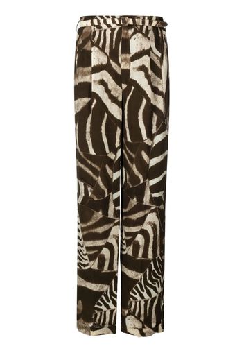 Ralph Lauren Collection Stamford zebra-print trousers - Marrone