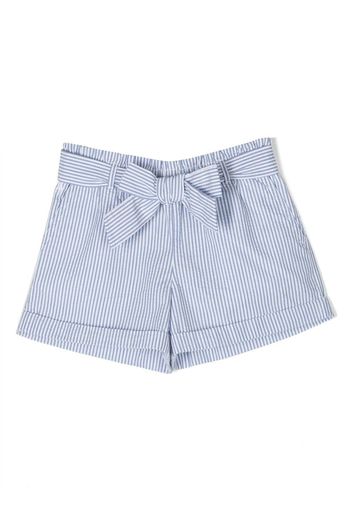 Ralph Lauren Kids bow-detail cotton shorts - Blu