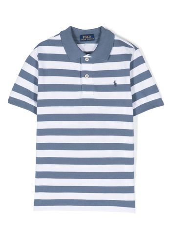 Ralph Lauren Kids striped polo shirt - Blu