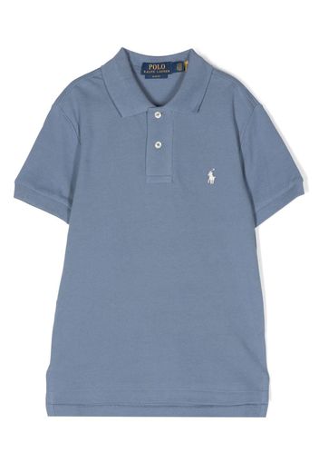 Ralph Lauren Kids Polo con ricamo - Blu