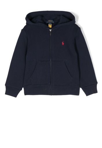 Ralph Lauren Kids logo-embroidered hoodie - Blu
