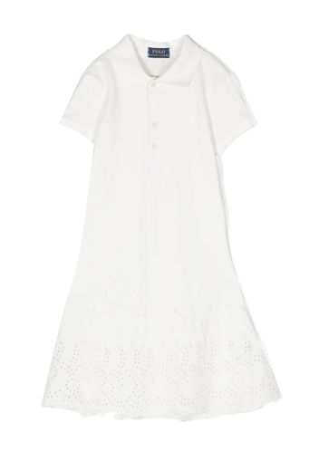 Ralph Lauren Kids borderie-anglaise short-sleeve dress - Bianco