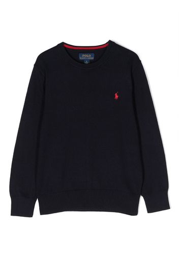 Ralph Lauren Kids cotton logo-embroidered sweatshirt - Blu