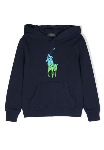 Ralph Lauren Kids Felpa con stampa Pony - Blu