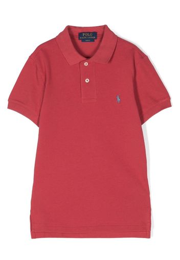 Ralph Lauren Kids logo-embroidered cotton polo shirt - Rosso