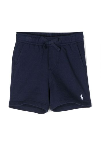 Ralph Lauren Kids logo-embroidery cotton shorts - Blu