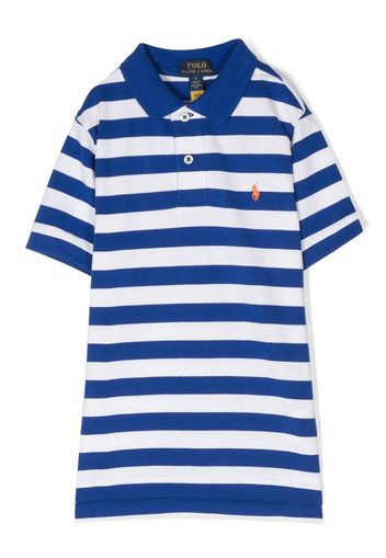 Ralph Lauren Kids striped Polo-Pony polo shirt - Blu