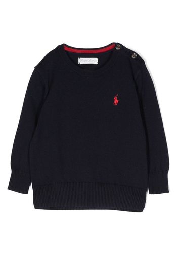 Ralph Lauren Kids logo-embroidered sweatshirt - Blu