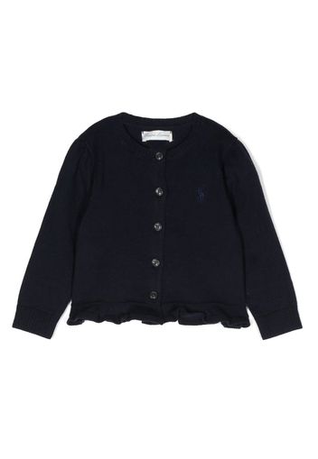 Ralph Lauren Kids logo-embroidered cardigan - Blu