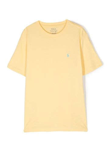 Ralph Lauren Kids logo-embroidered cotton T-shirt - Giallo