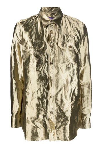 Ralph Lauren Collection metallic-effect button-front shirt - Oro