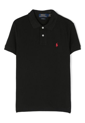 Ralph Lauren Kids logo-embroidered polo shirt - Nero