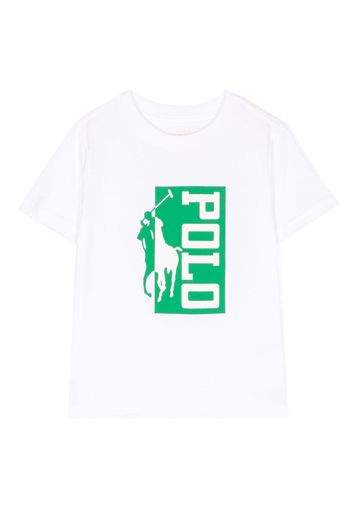 Ralph Lauren Kids logo-print cotton T-shirt - Bianco