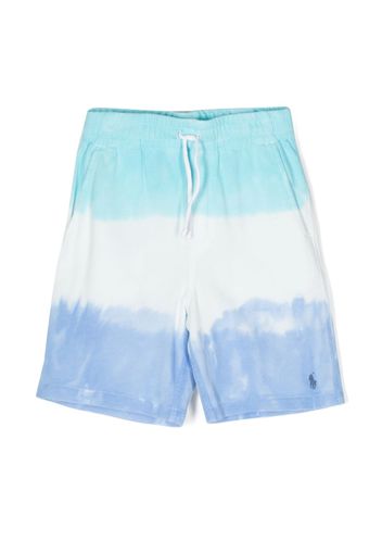 Ralph Lauren Kids tie-dye drawstring-waist shorts - Blu