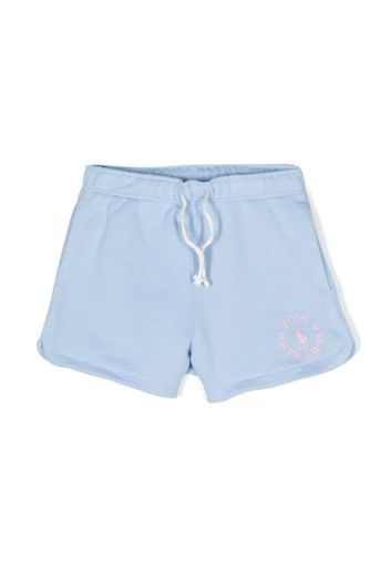 Ralph Lauren Kids logo-print drawstring-waist shorts - Blu