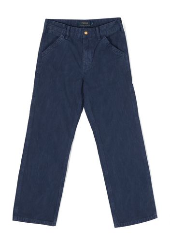 Ralph Lauren Kids mid-rise straight-leg jeans - Blu