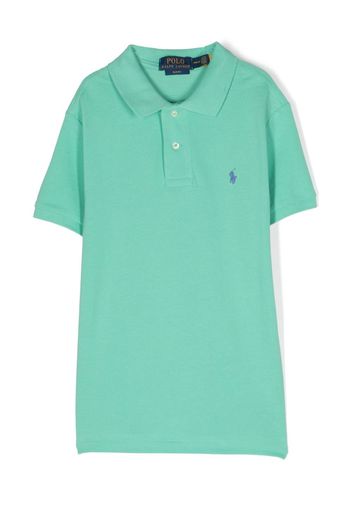 Ralph Lauren Kids Polo Pony cotton polo shirt - Verde