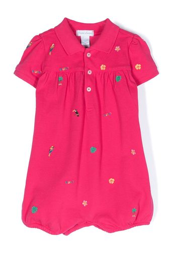 Ralph Lauren Kids Tropical-embroidered cotton shorties - Rosa