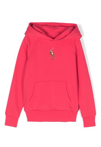 Ralph Lauren Kids Polo Pony cotton-blend hoodie - Rosa