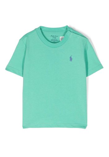 Ralph Lauren Kids logo-patch cotton T-shirt - Verde