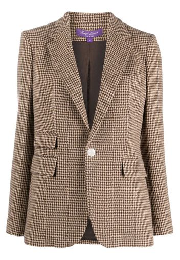 Ralph Lauren Collection Blazer con motivo pied-de-poule - Marrone