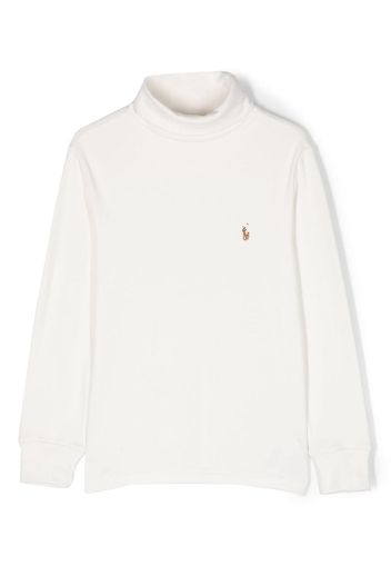 Ralph Lauren Kids cotton roll-neck jumper - Bianco