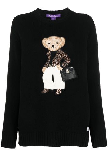 Ralph Lauren Collection Maglione Moto Polo Bear - Nero