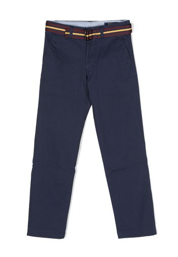 Ralph Lauren Kids straight-leg belted trousers - Blu