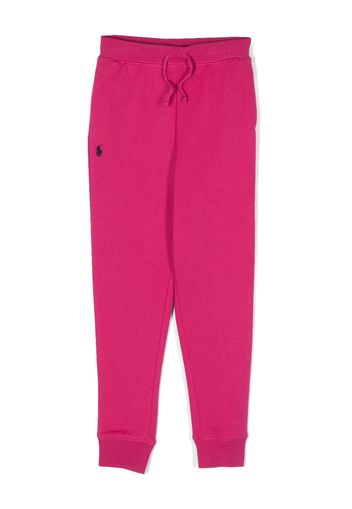 Ralph Lauren Kids logo-embroidered drawstring trousers - Rosa