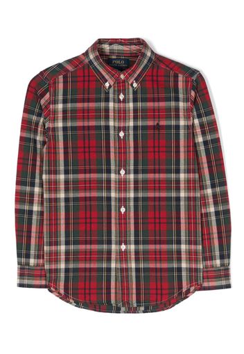 Ralph Lauren Kids plaid-check cotton shirt - Rosso