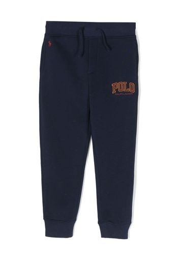 Ralph Lauren Kids logo-embroidered cotton blend track pants - Blu