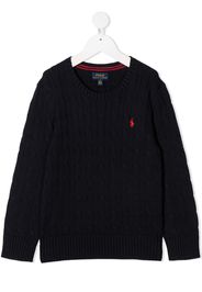 long-sleeved embroidered logo jumper